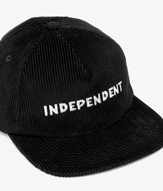 Independent Beacon Corduroy Cap Black