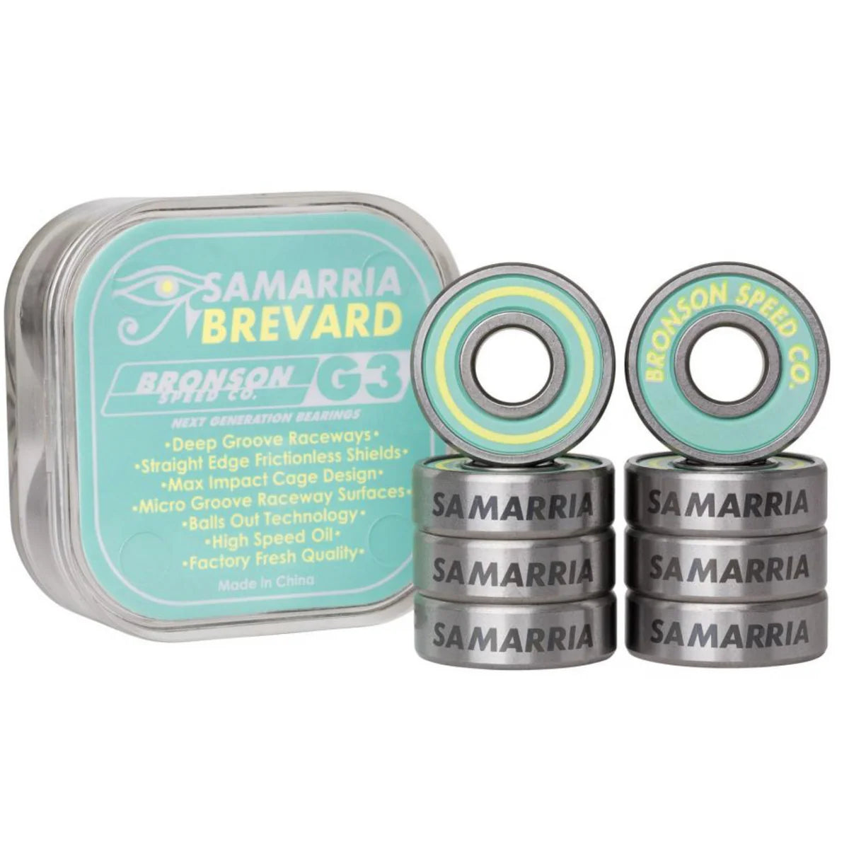Bronson Speed Co. Bearings Samaria Brevard Pro G3 Silver 8 MM