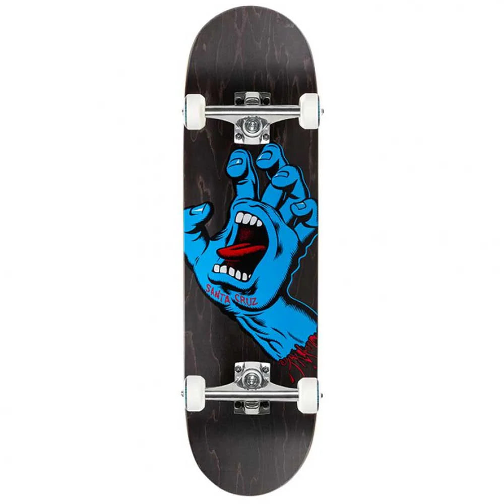 Santa Cruz Complete Kit (UK) Screaming Hand w Krux and OJ Black 8.6 IN Deck