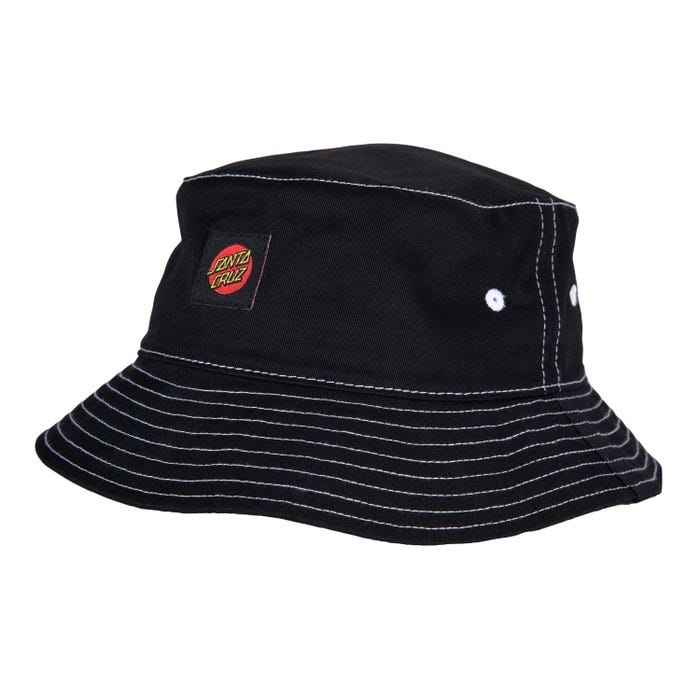 Santa Cruz Hat Classic Label Bucket Hat Black/White