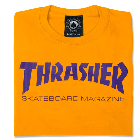 Thrasher T-Shirt Skate Mag Gold/Purple
