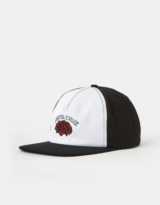 Santa Cruz Cap Dressen Roses Solo White/Black O/S ADULT