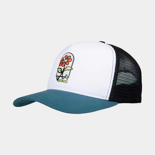Santa Cruz Cap (UK) Flower Guy Meshback White/Teal O/S ADULT