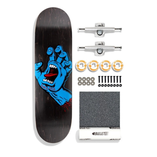 Santa Cruz Complete Kit Screaming Hand Black 8.6 IN Deck