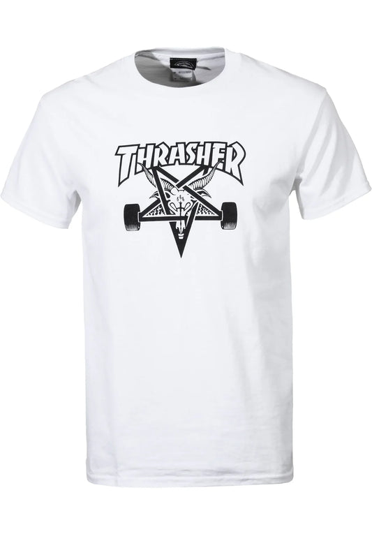 Thrasher T Shirt Skate Goat White